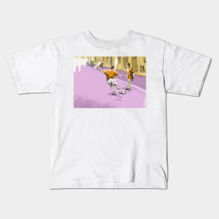 Celebrating street football Kids T-Shirt